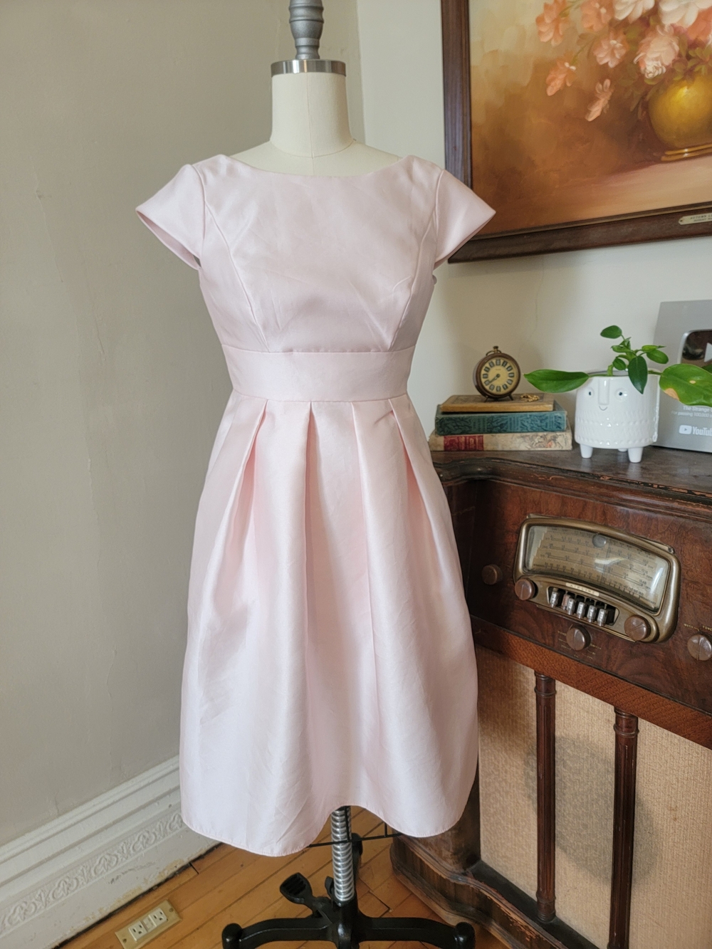 ALFRED SUNG Light Pink Formal Party Dress Small